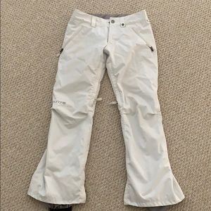 White Burton DryRide Snow Pants